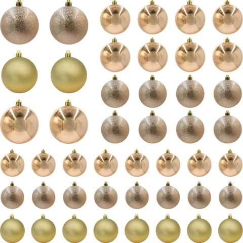 BOMBKA DEKORACYJNA PLASTIKOWA BEZPIECZNA 46SZT MICA COPPER