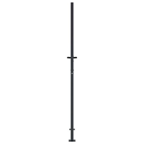 Furtka ogrodowa, antracytowa, 100x175 cm, stal, w prostokąty