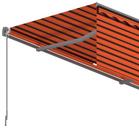 Ręcznie zwijana markiza z zasłoną zacieniającą i LED, 3x2,5 m