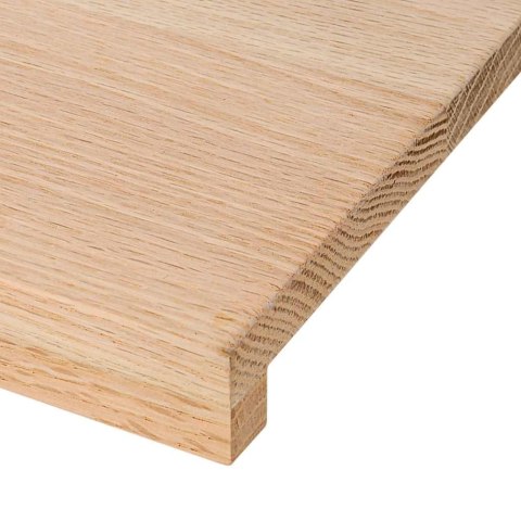 Stopnie schodowe, 8 szt., surowe 80x25x2 cm lite drewno dębowe
