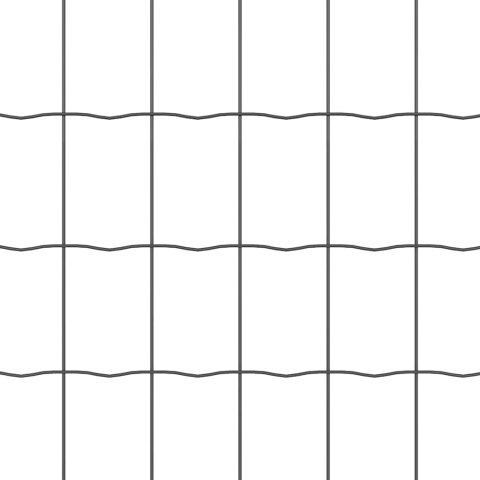 Ogrodzenie z słupkiem Szary 0,6 x 50 m Stal i PVC