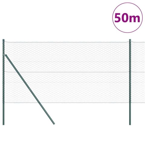 Słupek ogrodzeniowy. Zielony 50 x 1,4 m (siatka 36 mm)