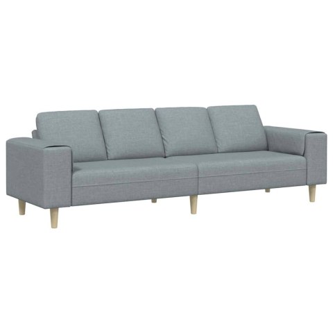 Sofa do salonu Jasnoszary 250 x 77 x 76 cm Poliester