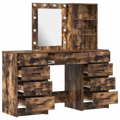 Toaletka 3 pcs Brązowy 40 x 41 x 135 cm Materiał drewnopochodny