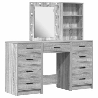 Toaletka 3 pcs Szary 40 x 41 x 135 cm Materiał drewnopochodny