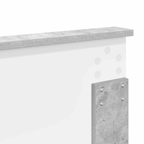Łóżko z miejscem do przechowywania Betonowy szary 200 x 200 cm