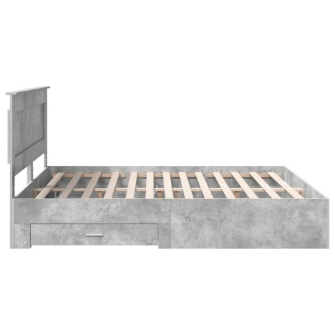Ramka łóżka Betonowy szary 180 x 200 cm Materiał drewnopochodny