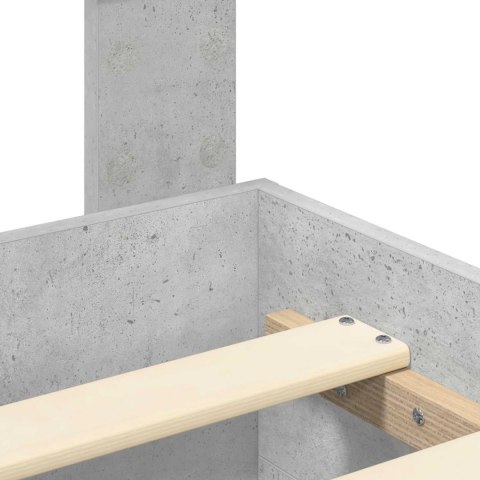Ramka łóżka Betonowy szary 180 x 200 cm Materiał drewnopochodny