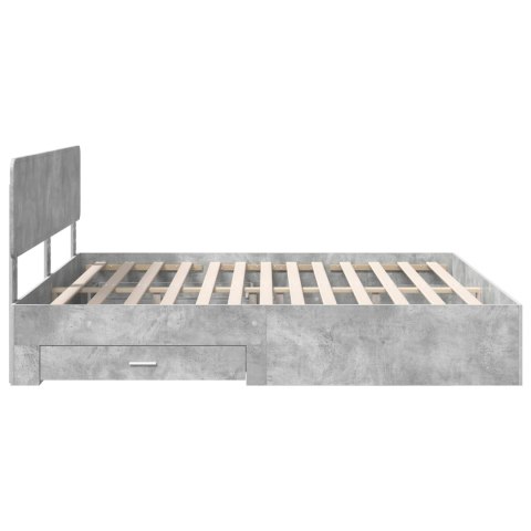 Ramka łóżka Betonowy szary 180 x 200 cm Materiał drewnopochodny