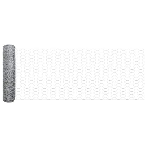 Słupek ogrodzeniowy. Srebrny 100 x 0,6 m (siatka 36 mm) Stal
