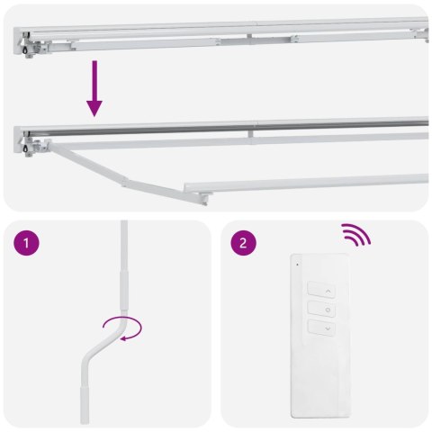 Elektryczna Rozkładana Markiza Żółty i Szary 3 x 2,5 m
