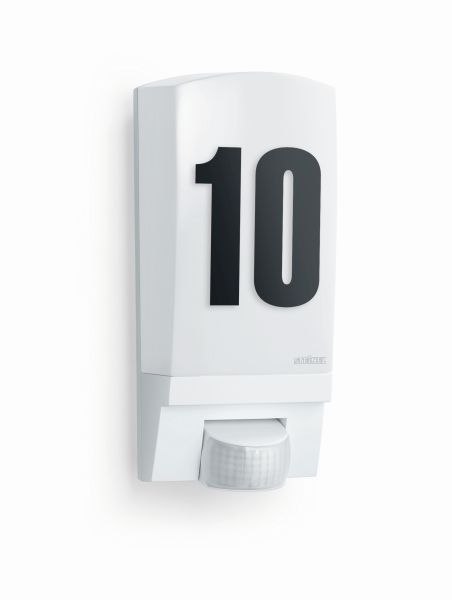 Lampa elewacyjna z czujnikiem ruchu i zmierzchu Steinel L 1 S PIR max.60W E27 IP44 IK07 230V biała / tworzywo sztuczne