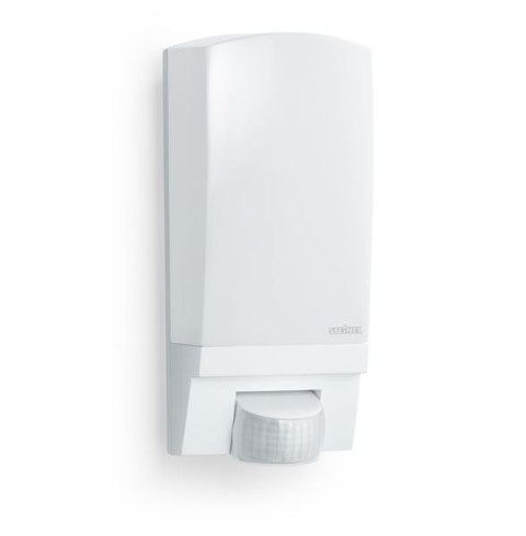 Lampa elewacyjna z czujnikiem ruchu i zmierzchu Steinel L 1 S PIR max.60W E27 IP44 IK07 230V biała / tworzywo sztuczne