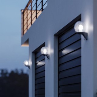 Lampa elewacyjna z czujnikiem ruchu i zmierzchu Steinel L 585 S PIR max.60W E27 IP44 IK03 230V czarna / szkło / tworzywo sztuczn