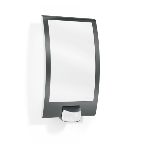 Lampa elewacyjna z czujnikiem ruchu i zmierzchu Steinel L 22 S PIR max.60W E27 IP44 IK03 230V antracyt / stal nierdzewna