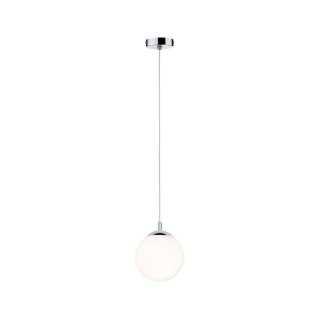 Lampa wisząca GLOBE E27 max. 20W IP44 E27 230V satynowe szkło / chrom