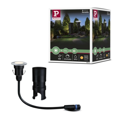 Oprawa dogruntowa Plug & Shine FLOOR MINI okrągła 2.5W 3000K IP67 24V srebrny / stal nierdzewna