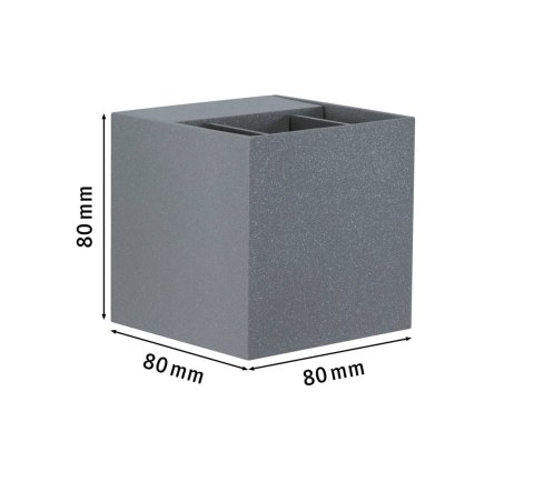 Oprawa elewacyjna CYBO LED 2x3,5W 2700K 2x355lm IP65 80x80mm 230V szary /aluminium