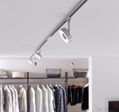 Reflektor na szynoprzewód URail CIRCLE LED DIM 5W 222lm 2700K 230V chrom matowy/ metal