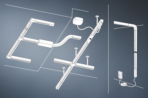 Szynoprzewód URail system 2m 230V chrom mat / metal