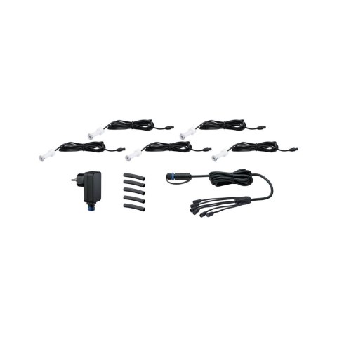 Zestaw opraw Plug & Shine MicroPen II 5x0,2W 3000K IP67 24V srebrny / stal