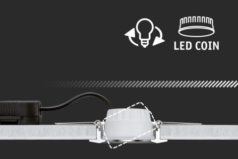 Oprawa do wbudowania COLE COIN LED 3-STEP DIM zestaw 3x6W 470lm 2700K IP44 230V biały / złoty-matowy