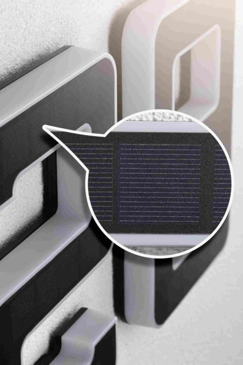 Oprawa elewacyjna SOLAR LED numer domu 6 3000K IP44 wymienny akumulator / czarny / tworzywo sztuczne