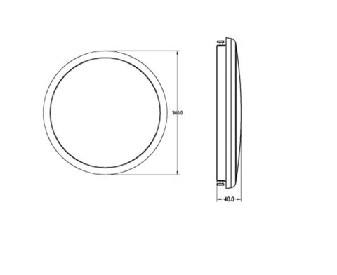 Plafoniera SUNLIGHT LED 21W okrągła 300mm 2328lm IP65 4000K czujnik ruchu i zmierzchu 230V biały / tworzywo sztuczne