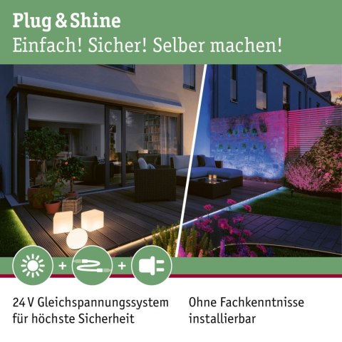Taśma zewnętrzna LED Plug & Shine 5m 3000K 31W 2500lm IP67 24V biały