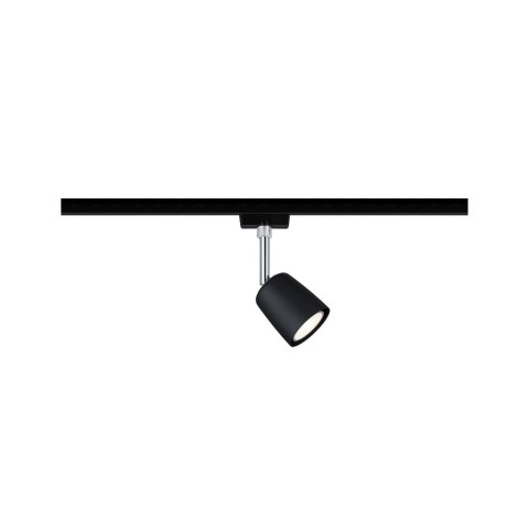 URail System Spot Cover max. 1x10W GU10 Czarny Mat/Chrom 230V Metal/Tworzywo sztuczne