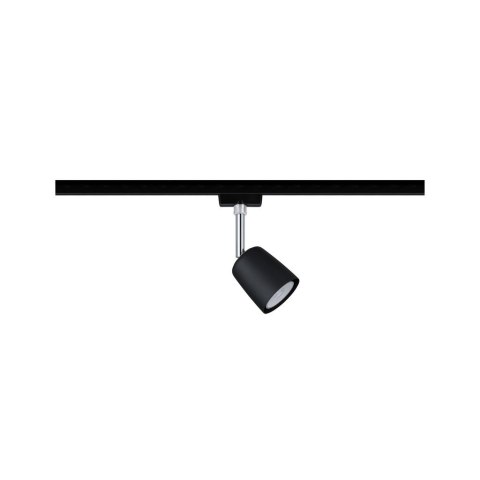 URail System Spot Cover max. 1x10W GU10 Czarny Mat/Chrom 230V Metal/Tworzywo sztuczne