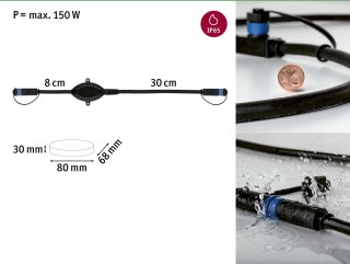 Czujnik zmierzchowy do systemu Plug & Shine IP67 24V max 150W czarny / tworzywo sztuczne / stal