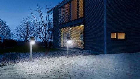Oprawa ogrodowa solarna z czujnikiem ruchu i zmierzchu STEINEL Xsolar GL-S PIR 1,2,W 150lm 3000K IP44 IK03 antracyt / aluminium