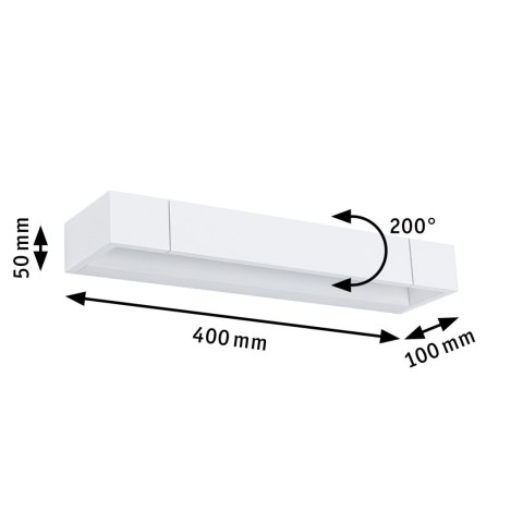 Oprawa ścienna LUCILLE LED 400mm 11.5W 2700K DIM IP44 230V biały aluminum / metal