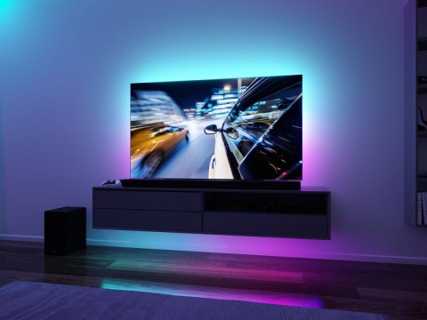 Zestaw taśma LED TV65 cali USB + pilot Dynamic Rainbow RGB 4W 5V czarny