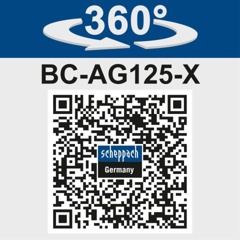 Bezszczotkowa szlifierka kątowa BC-AG125-X 20 V IXES Scheppach