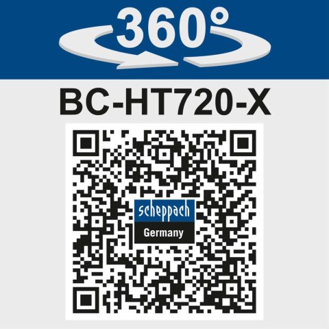 Bezszczotkowe nożyce do żywopłotu BC-HT720-X 20 V IXES Scheppach