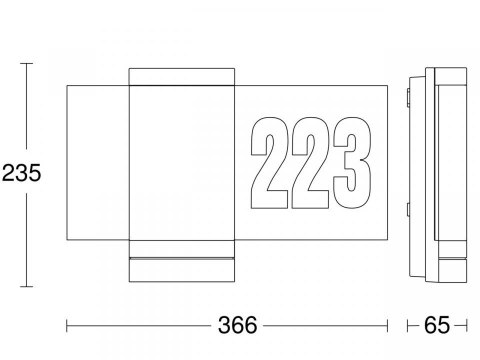 Oprawa numeryczna elewacyjna z czujnikiem STEINEL L 270 DIGI SC Bluetooth Mesh 7,8W 3000K 637lm LED IP44 IK03 230V antracyt / a