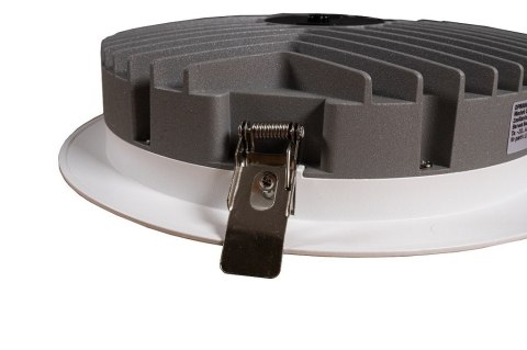 Oprawa wpuszczana Downlight LED 28W/38W 4959lm 3000K/3400K/4000K IP44 fi 275mm 230V biały / aluminium tworzywo