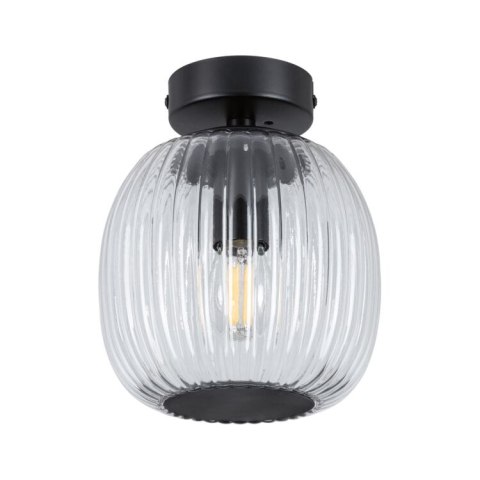 Lampa sufitowa łazienkowa RUYA E14 max.20W IP44 230V czarny matowy / szkło