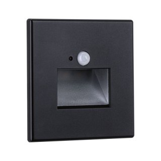 Oprawa przyschodowa EDGE LED czujnik ruchu i zmierzchu kwadrat 1x1,2W 120lm 2700K 230V czarny matowy / tworzywo sztuczne