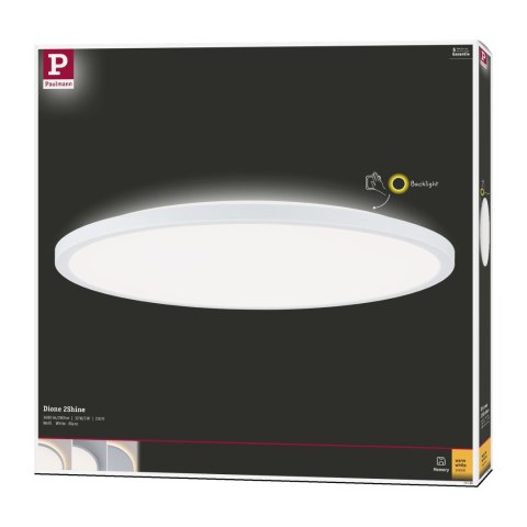 Plafoniera ATRIA SHINE LED Backlight DIM 32W 3680lm okragłą 400mm 3000K 230V biały / tworzywo sztuczne