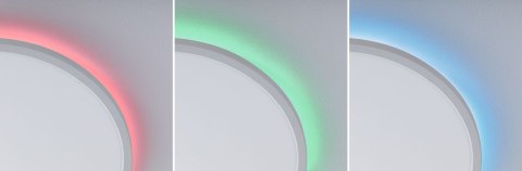 Plafoniera ATRIA SHINE LED Backlight RGB+W 32W 2700lm okragłą 400mm 3000K-6500K 230V biały / tworzywo sztuczne