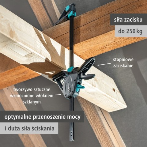 Ścisk jednoręczny 700 mm PRO MAX wolfcraft