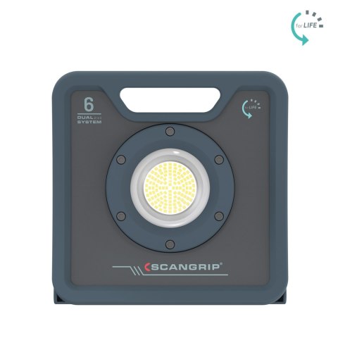 Wytrzymała akumulatorowo - sieciowa lampa robocza LED 6000 lm 37 W Scangrip NOVA 6 C+R forLIFE 03.6205