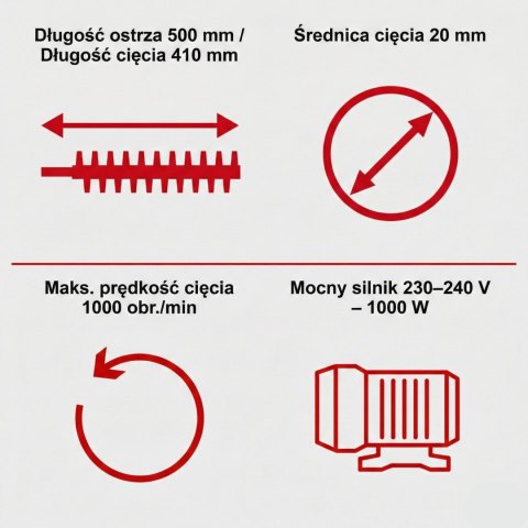 Elektryczne nożyce do żywopłotu Scheppach ETHT1000