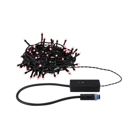 Łańcuch świetlny choinkowy YUNA Plug & Shine SH Zigbee RGB DIM 12,4m 5W IP44 45lm 9szt/1m 24V czarny / tworzywo sztuczne
