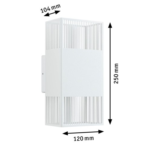 Oprawa elewacyjna THARIN LED 2 X 3,7W 640lm 3000K IP44 230V biały / metal