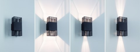 Oprawa elewacyjna THARIN LED 2 X 3,7W 640lm 3000K IP44 230V czarny / metal