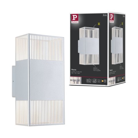 Oprawa elewacyjna THARIN LED 2 X 3,7W 640lm 3000K IP44 230V srebrny / metal
